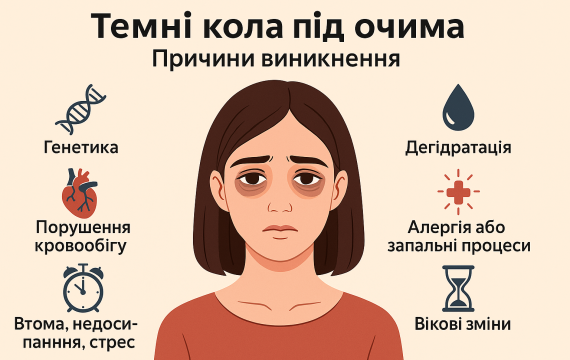 Темні кола під очима: чому з’являються і як повернути свіжий погляд