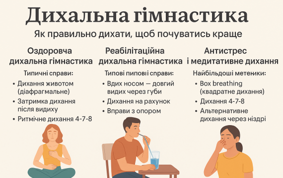 Дихальна гімнастика: як правильно дихати, щоб почуватись краще