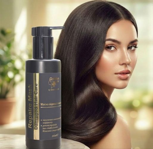 Розкіш у кожній краплі: Секрет сили та блиску з Repaire Mask новинкою від Golden Hair by GreenHealth